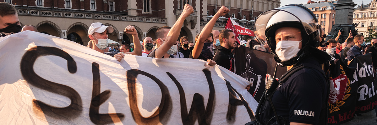 Manifestacja na Rynku w Krakowie
